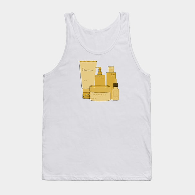 Skincare Essentials (Yellow Theme) Tank Top by aaalou